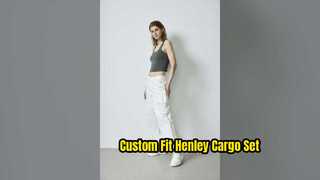 Custom Henley Tank and Cargo Pants Set for Street Style